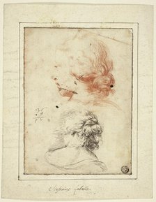Two Studies: Female Head in Three-Quarter Profile; Female Bust Seen from the Back, c. 1647. Creator: Unknown.