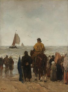 Arrival of the Boats, 1884. Creator: Jacob Henricus Maris.