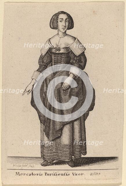 Mercatoris Parisiensis Vxor, 1643. Creator: Wenceslaus Hollar.