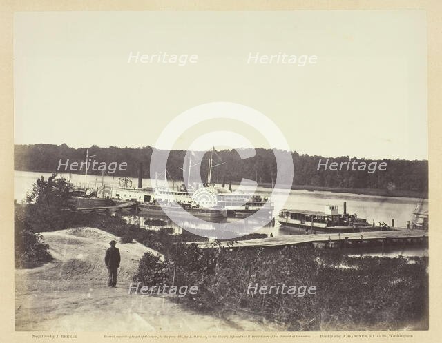 Medical Supply Boat, Appomattox Landing, Virginia, January 1865. Creator: John Reekie.