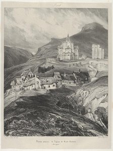 Abside extérieur de l'église Saint-Nectaire, 1831. Creator: Godefroy Engelmann.