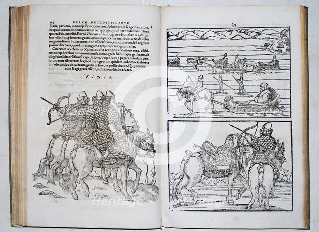 Russian warriors. Siegmund von Herberstein travels through Russia (From: Rerum Moscoviticarum commentarii..), 1571. Artist: Anonymous  