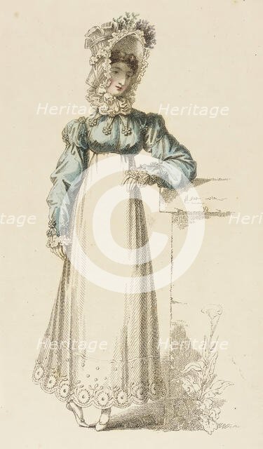 Fashion Plate (Promenade Dress), 1817. Creator: Rudolph Ackermann.