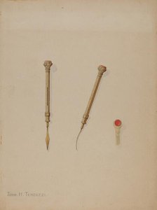 Toothpick, c. 1937. Creator: John H. Tercuzzi.