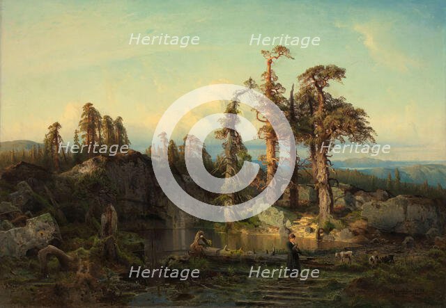 Tarn in Telemark, 1852. Creator: Herman August Cappelen.