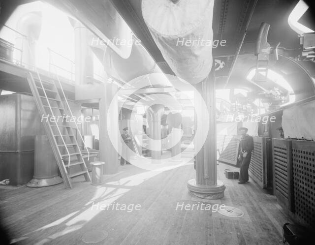 U.S.S. Oregon, gangway on superstructure deck, between 1896 and 1901. Creator: William H. Jackson.