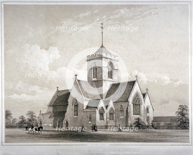 View of the Church of Our Blessed Lady and Saint Joseph, Poplar, London, c1860.                      Artist: Anon