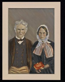 Portrait of a couple, about 1850-1860. Creator: Unknown.