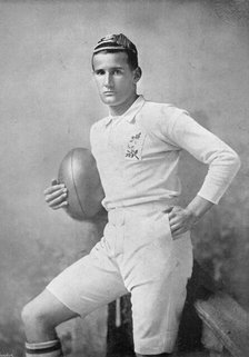Portrait of the rugby player E Field, 1896. Creator: Symmons & Thiele.