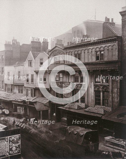 View of houses and shops in Aldersgate Street, 1879. Artist: Henry Dixon
