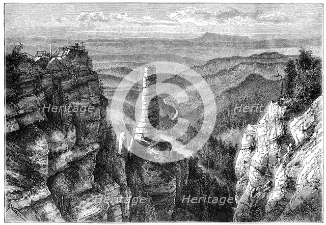 'Prebischer Kogel, in Saxon Switzerland', 1879. Artist: Unknown