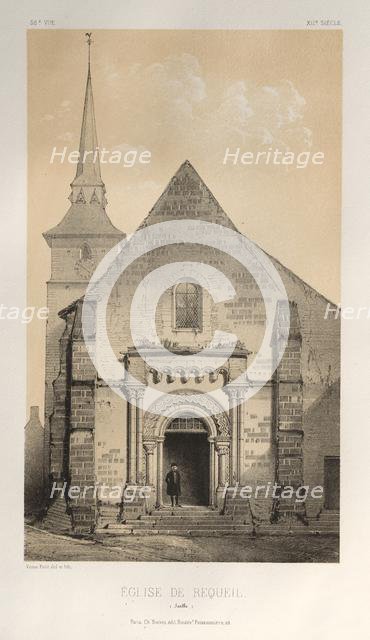 ...Pl. 58, Église De Requeil (Sarthe), 1860. Creator: Victor Petit (French, 1817-1874).