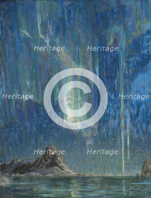 Northern Lights. Study from North Norway. Creator: Anna Katarina Boberg.