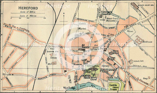 'Hereford', c20th Century. Artist: John Bartholomew.