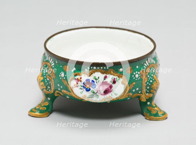 Two Salts, Bilston, 1760/65. Creator: Unknown.