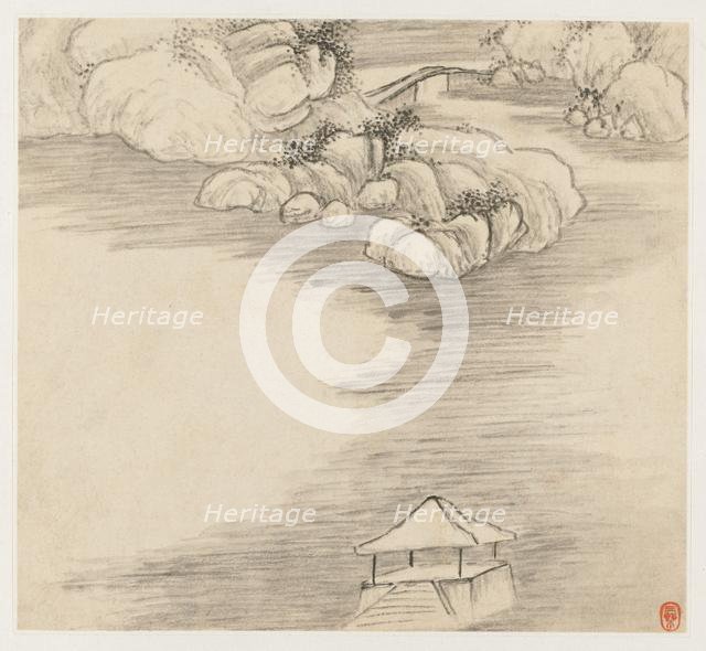Album of Landscapes: Leaf 3, 1677. Creator: Wang Gai (Chinese, active c. 1677-1705).