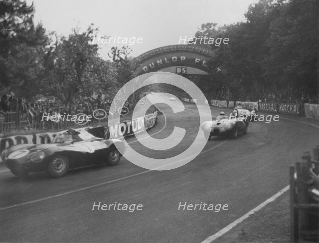 Jaguar D type, Rolt/Hamilton 1955 Le Mans. Creator: Unknown.