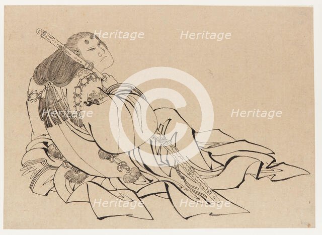 A Courtier, late 18th-early 19th century. Creator: Hokusai.