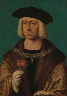 Portrait of Maximilian I (1459-1519), c.1530. Creator: Workshop of Joos van Cleve.