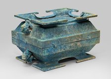 Rectangular Tureen (fu), Eastern Zhou dynasty, Spring and Autumn period (770-481 B.C.). Creator: Unknown.