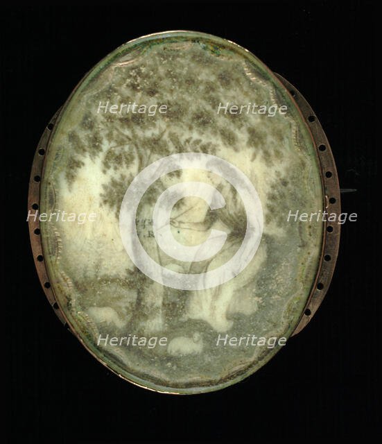 Mourning Pin for ER, late 18th - early 19th century. Creator: Unknown.