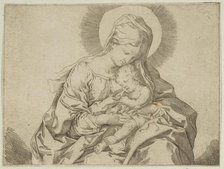 The Virgin holding the infant Christ, after Reni, ca. 1600-1640. Creator: Anon.