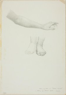 Arm and Feet, study for Mirror of Venus, c. 1873-77. Creator: Sir Edward Coley Burne-Jones.