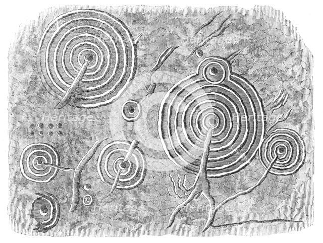 Incised stones on the Cheviot Hills, 1864. Creator: Unknown.