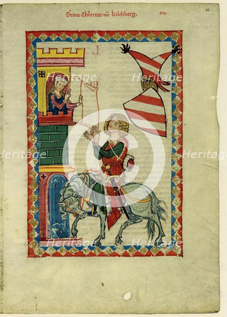 Count Konrad von Kirchberg (From the Codex Manesse), Between 1305 and 1340. Artist: Anonymous  