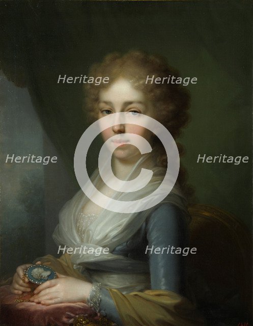 Portrait of Grand Duchess Elizabeth Alexeievna (1779-1826), 1795. Artist: Borovikovsky, Vladimir Lukich (1757-1825)