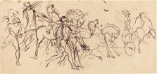 Charioteers (recto and verso). Creator: Eugene Delacroix.