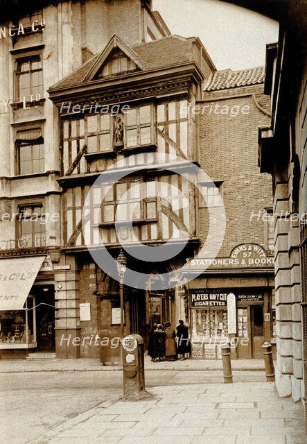 The church of St Bartholomew the Great and surrounding area; the entrance to the church... Creator: Rev CF Fison.