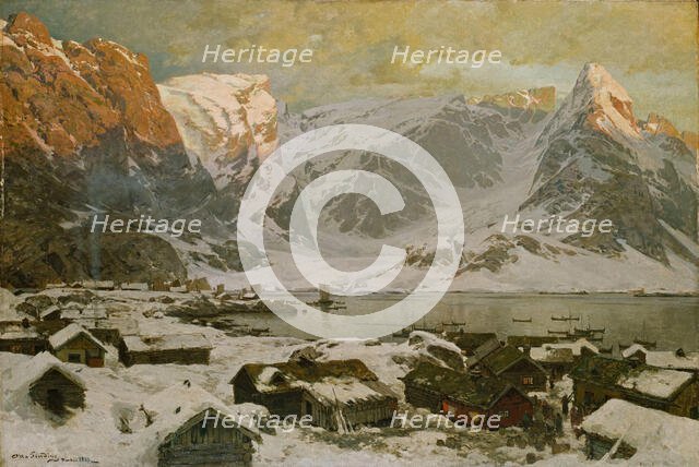 View from Reine in Lofoten, 1883. Creator: Otto Sinding.