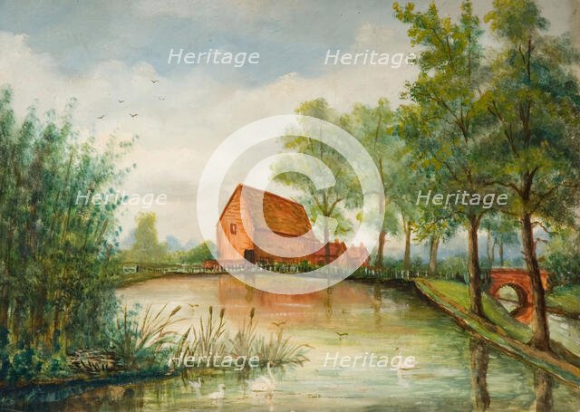 Old Pebble Mill Pool, Birmingham, (19th century).  Creator: J. Booth.