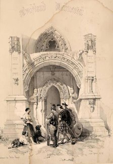 Scotland Delineated-Entrance to Rosslyn Chapel, 1847. Creator: James Duffield Harding.
