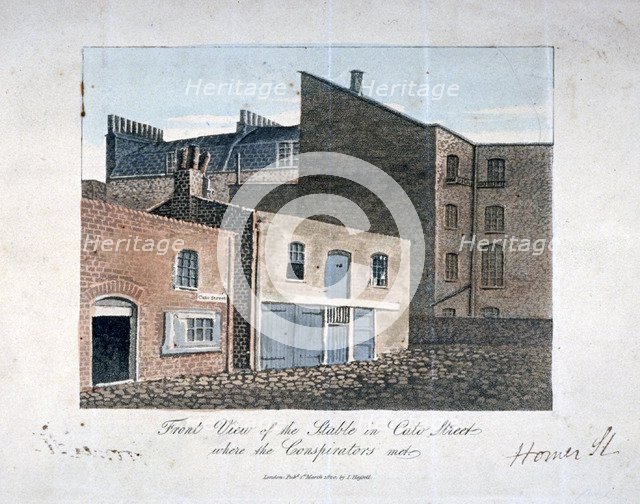Cato Street conspiracy, 1820. Artist: Anon