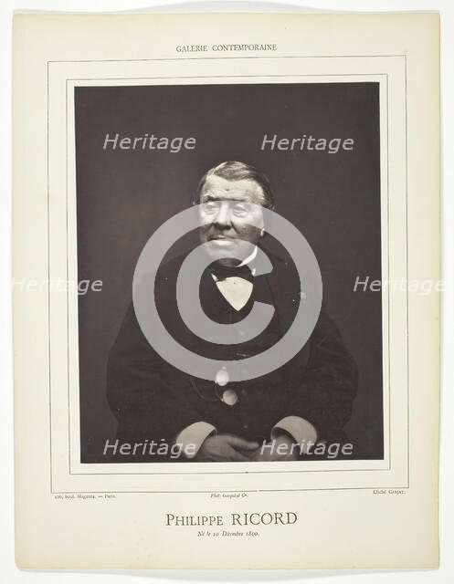 Philippe Ricord, c. 1876. Creator: Etienne Carjat.