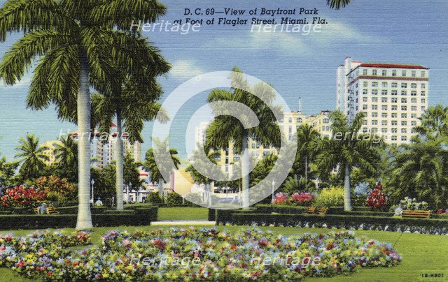 View of Bayfront Park, at the foot of Flagler Street, Miami, Florida, USA, 1941. Artist: Unknown