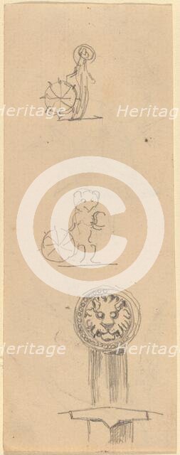 Sheet of Sketches [recto], late 19th century. Creator: Beatrix Godwin Whistler.