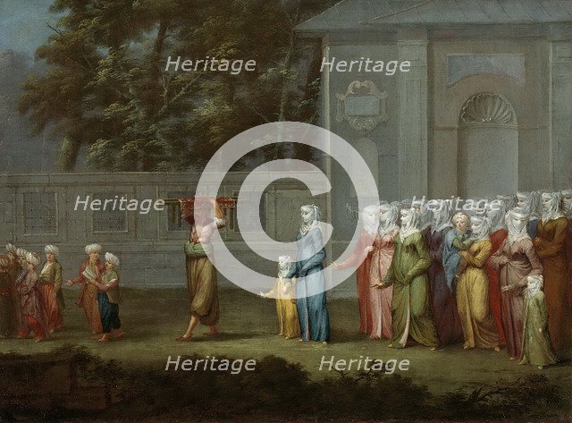 First walk to boys school, 1737. Artist: Vanmour (Van Mour), Jean-Baptiste (1671-1737)