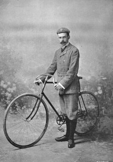 Portrait of the cyclist AW Horton, 1896.  Creator: Symmons & Thiele.