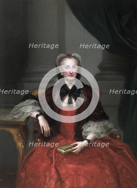 Portrait of Maria Amalia of Saxony (1724–1760), Queen consort of Spain, ca 1760. Artist: Mengs, Anton Raphael (1728-1779)