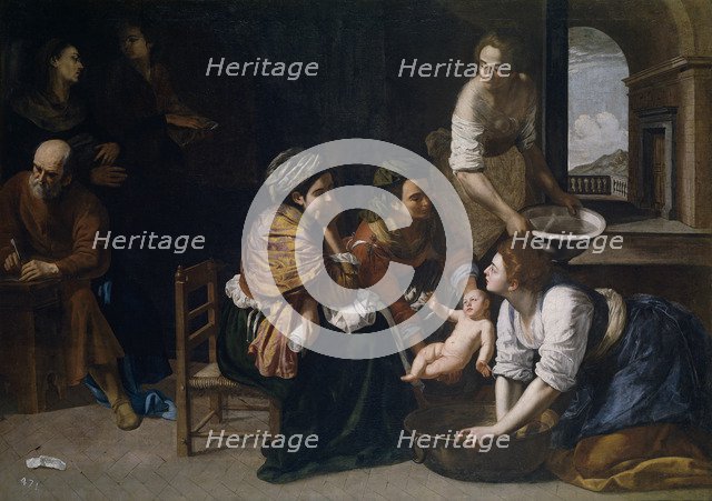 The Birth of Saint John the Baptist. Artist: Gentileschi, Artemisia (1598-1653)
