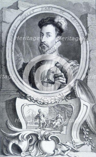 Robert Dudley, Earl of Leicester, c1743-c1751. Creator: Jacobus Houbraken.