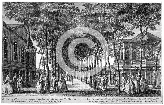 Marylebone Gardens, Marylebone, London, 1761. Artist: Anon