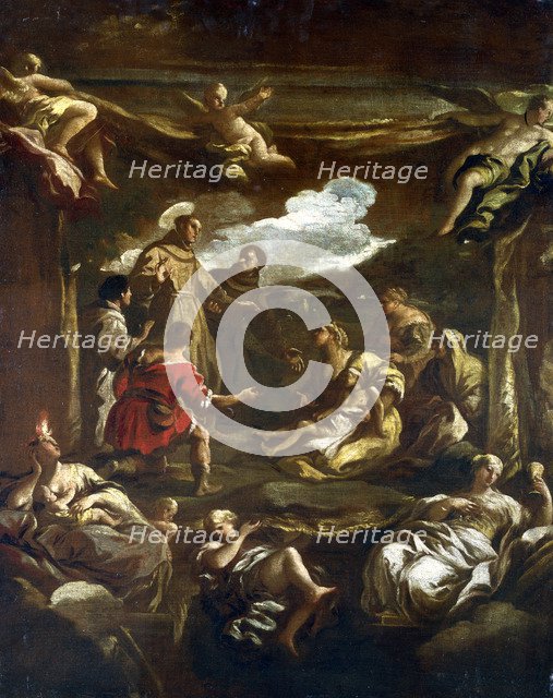 'St Anthony of Padua healing a young man', c1654-1705. Artist: Luca Giordano