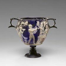 Cameo Glass Skyphos, 25 B.C.-A.D. 25. Creator: Unknown.