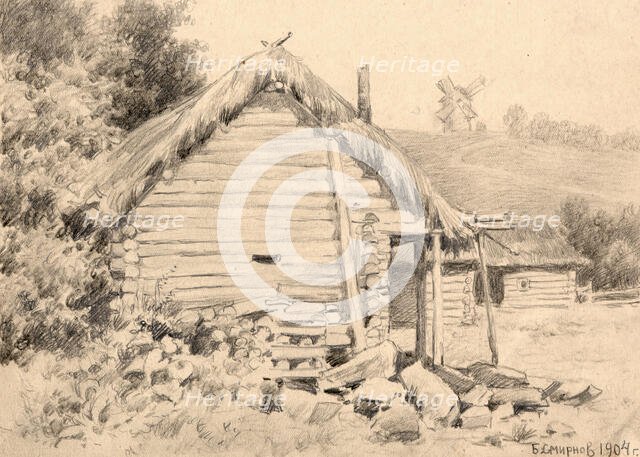 Shed in a Village near the Ural Mountains, 1904. Creator: Boris Vasilievich Smirnov.