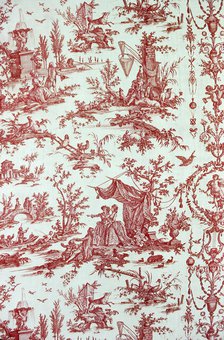 Le Parc du Chateau (Furnishing Fabric), France, c. 1783. Creator: Oberkampf Manufactory.