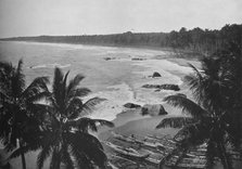 'View from Mount Lavinia, Showing Cocoanut Palms along Seashore', c1890, (1910). Artist: Alfred William Amandus Plate.